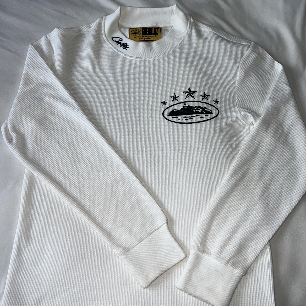 Corteiz White Sweatshirt/Jumper Perfect... - Depop