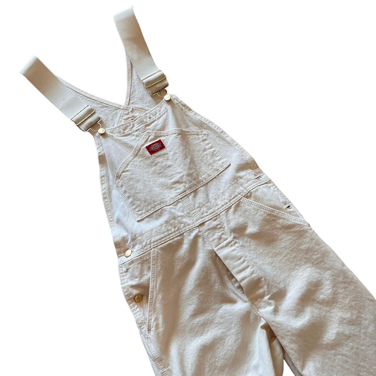 White Dickies Overalls Sz 28x30 dickies... Depop