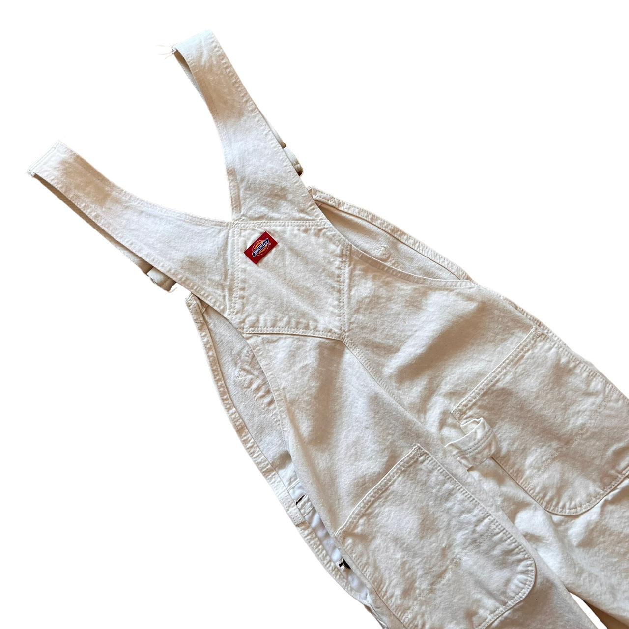 White Dickies Overalls Sz 28x30 dickies... Depop