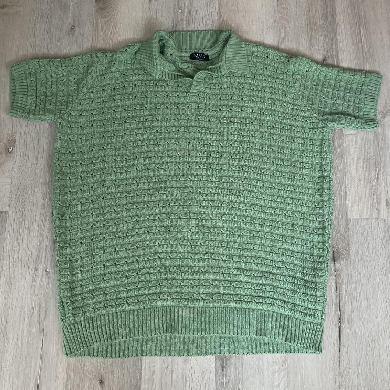 Boohoo Men's Green Poloshirts Depop