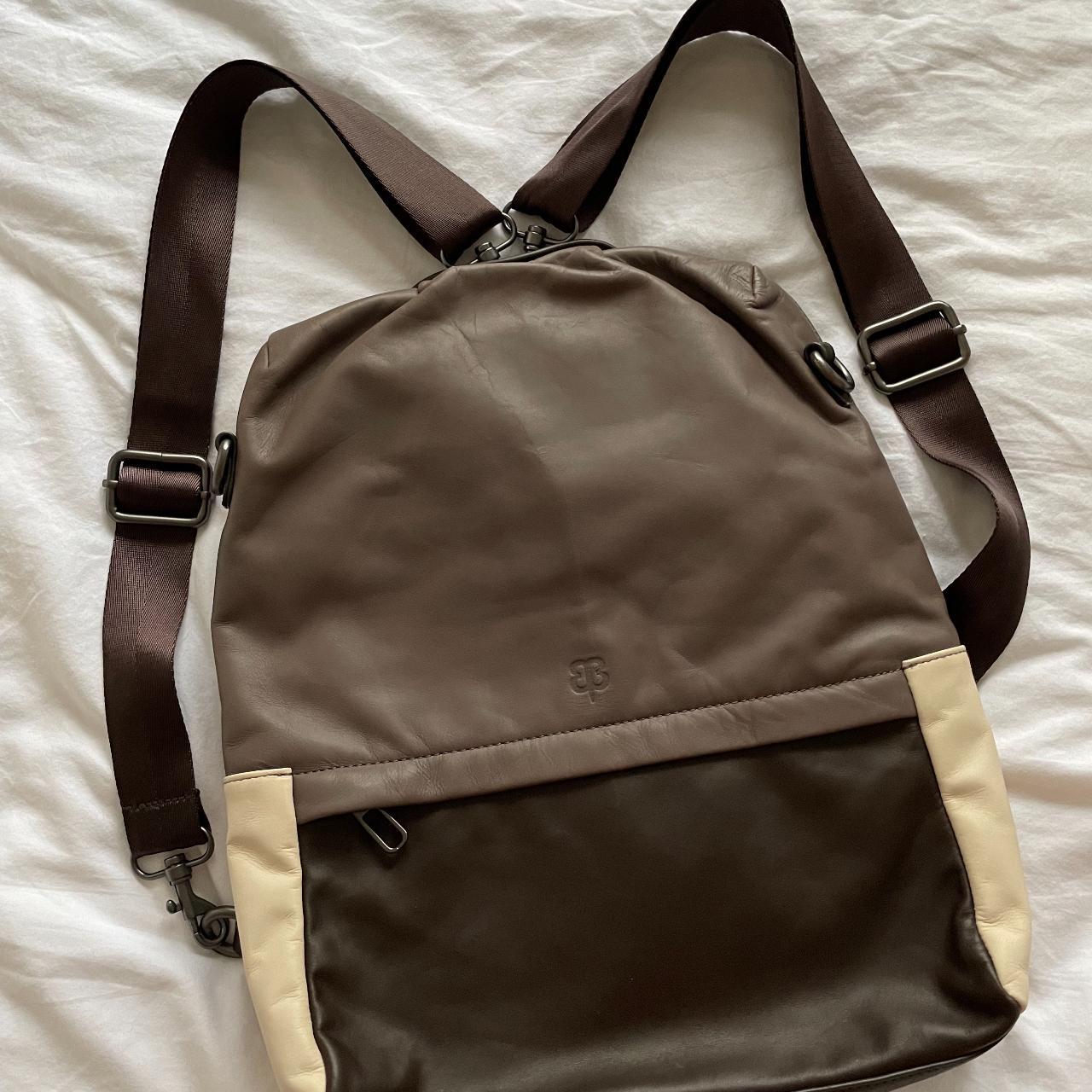 BetaBrand Real Leather Laptop Backpack Depop