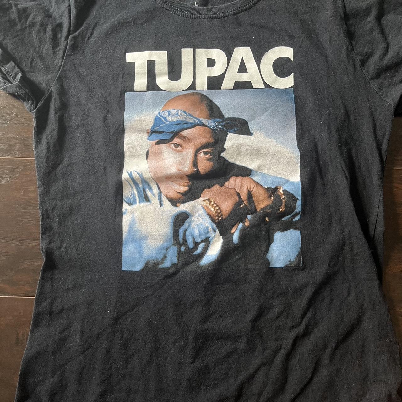Tupac graphic tee black and blue #Tupac #2pac #merch