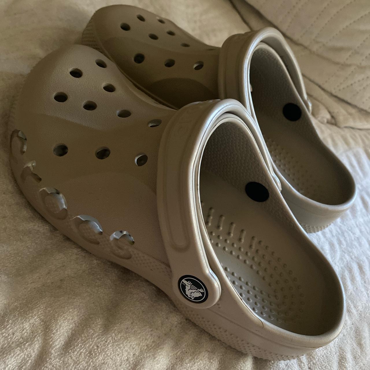 Super cute beige crocs! Brand new :) size women’s 6... - Depop