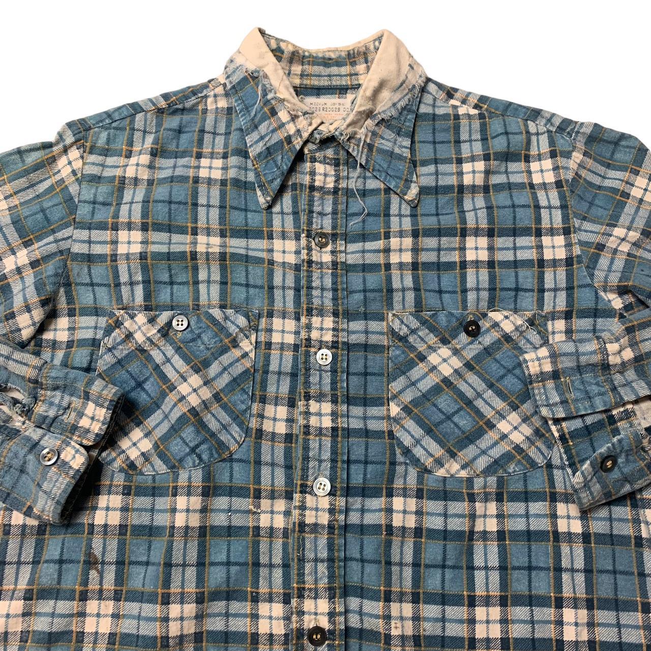 Vintage 60’s/70’s Sears button down flannel shirt... - Depop