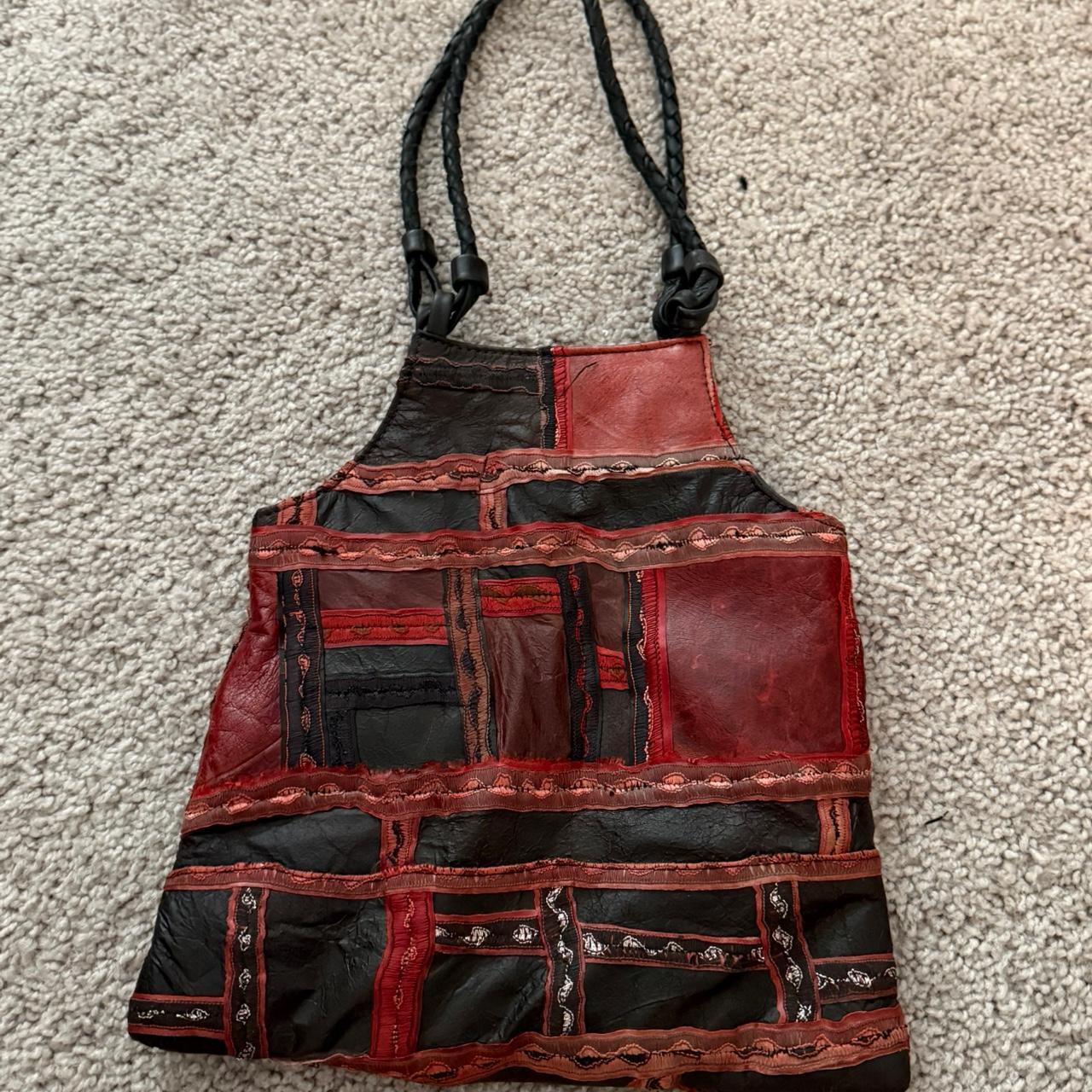 Women's Bag - Red/Multi – Unique patchwork leathe… - image 1