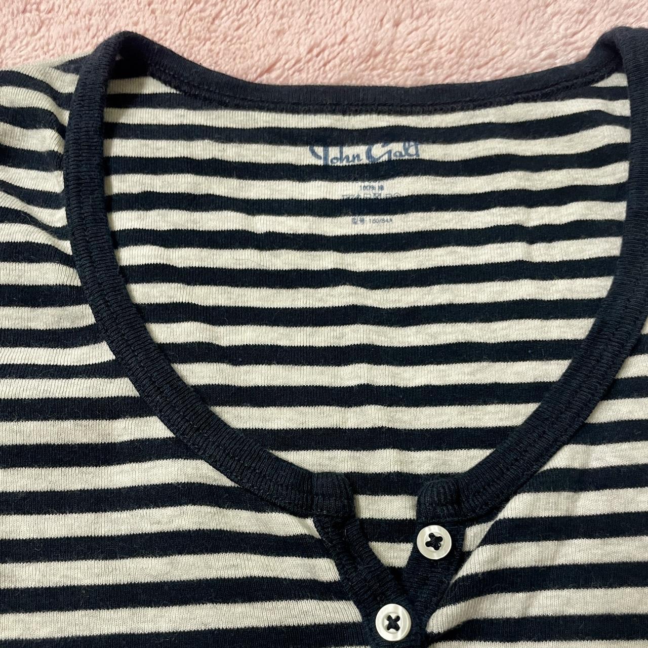 brandy melville zelly striped button up top ! -... - Depop