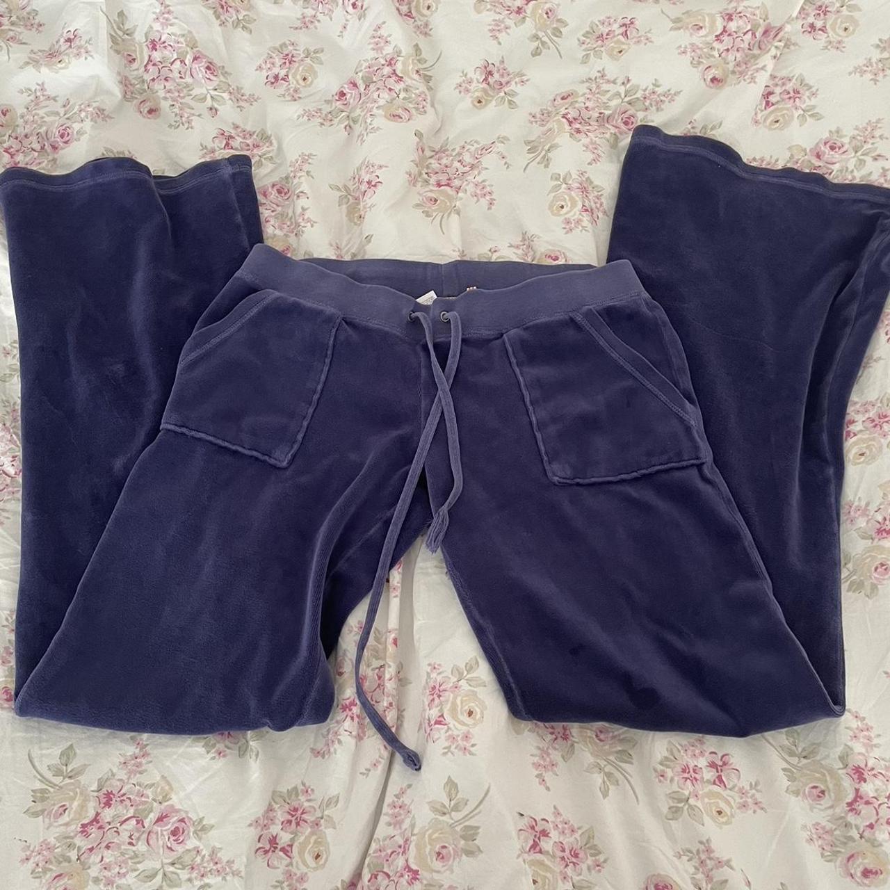 Juicy Couture rare tracksuit blue track pants with... - Depop