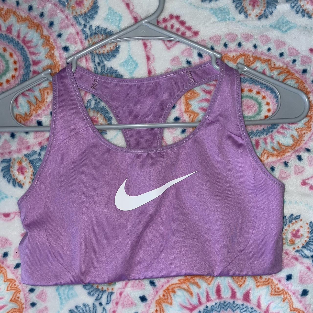 Nike Purple Sports bra, great condition just too... - Depop