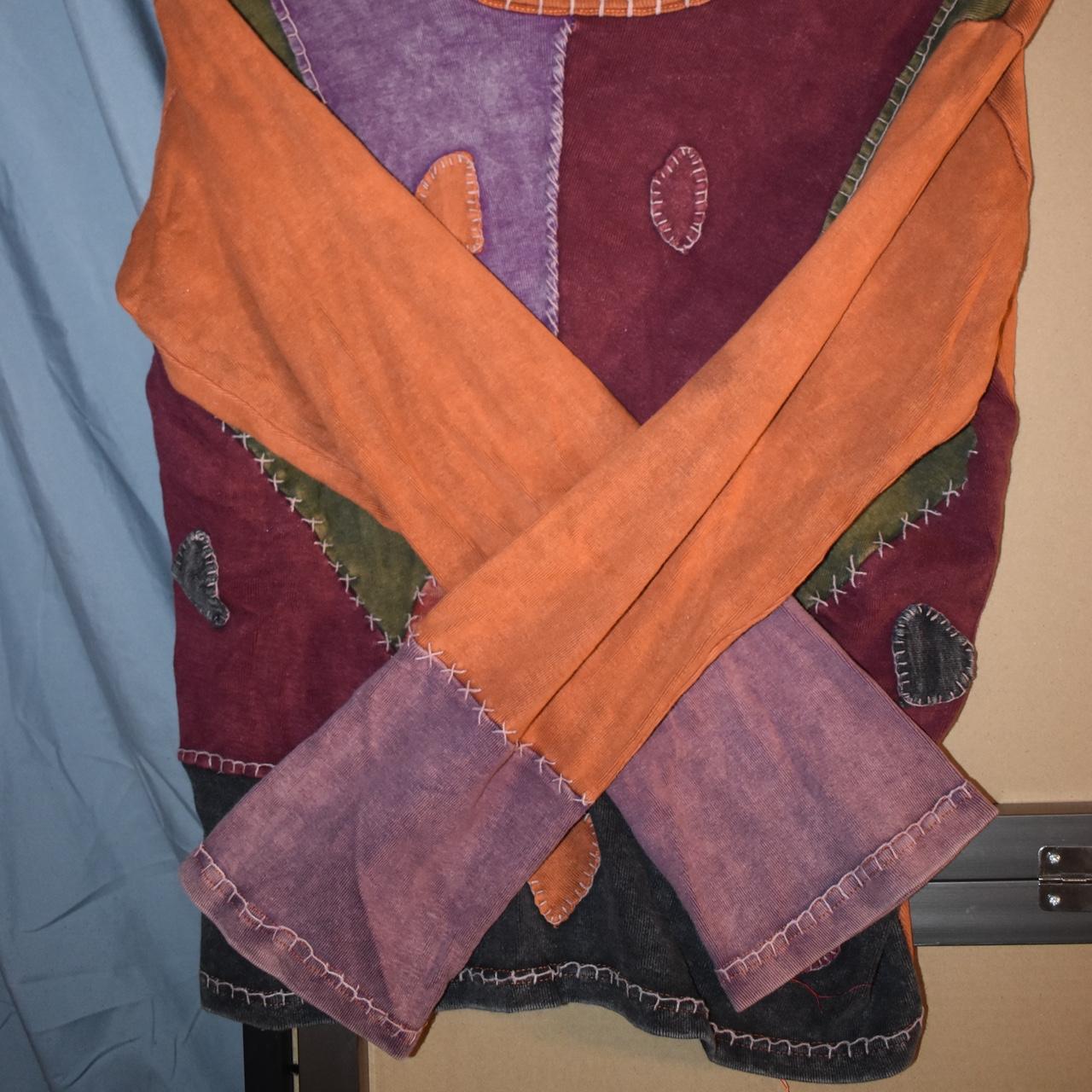 Women's Blouse - Multi - M – patchwork sun patter… - image 3