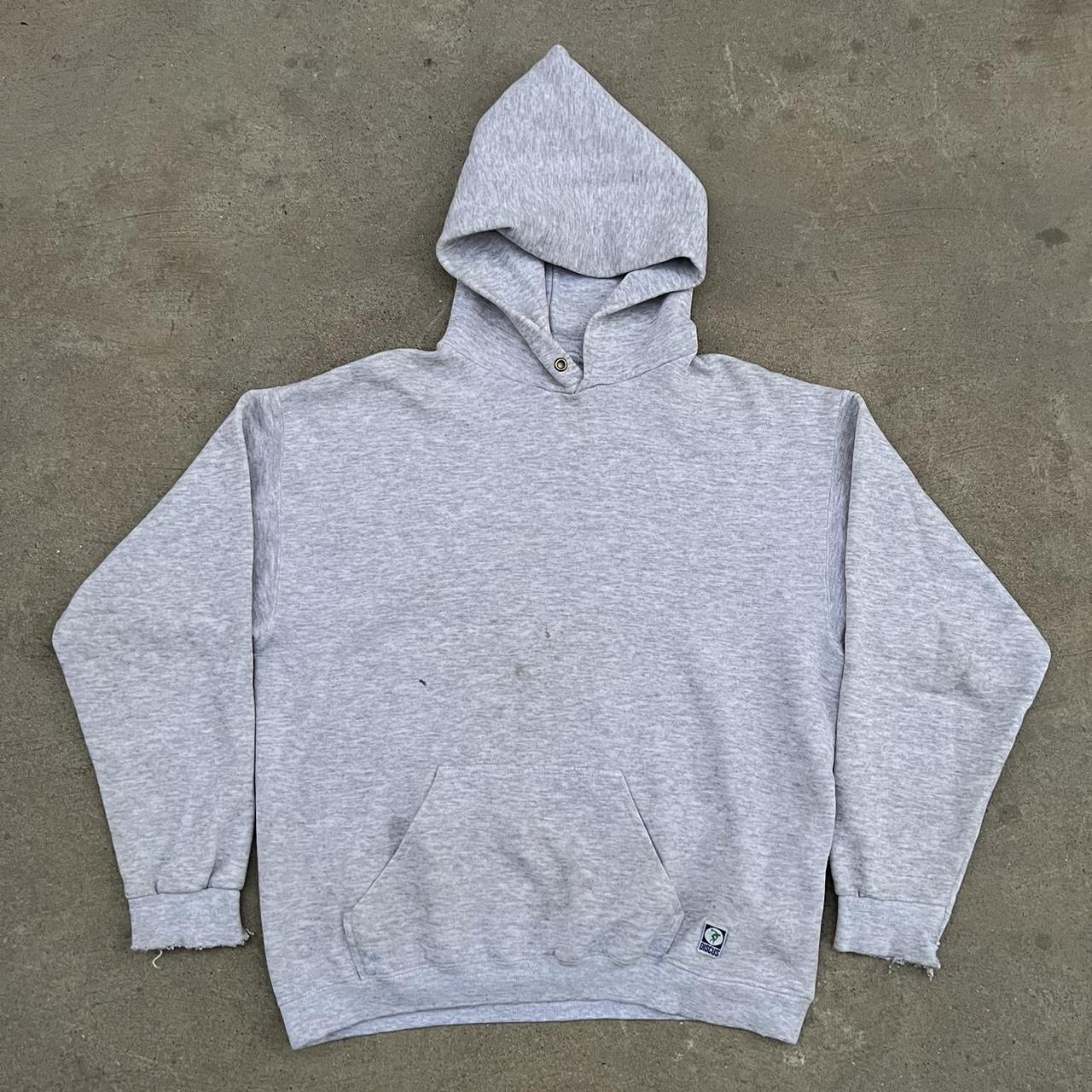 Vintage 80s Discus Athletic Grey Blank... - Depop