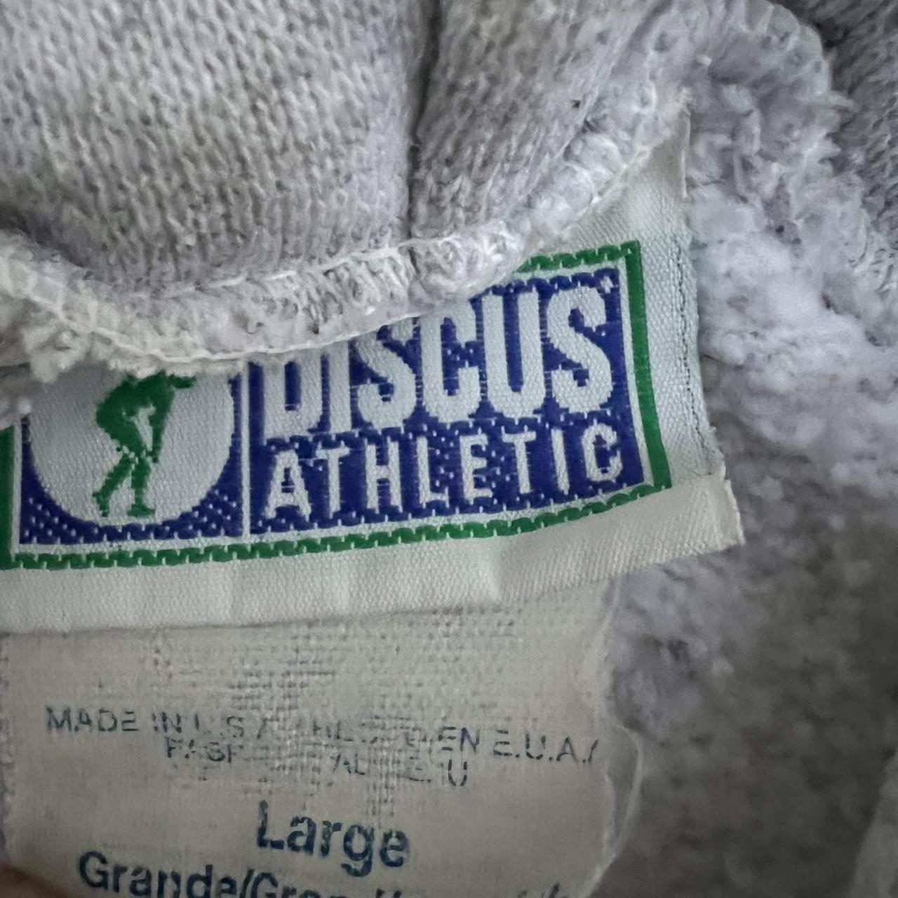 Vintage 80s Discus Athletic Grey Blank... - Depop