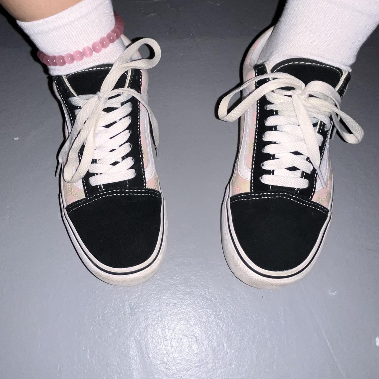 vans old skool platform checkerboard trainers black-pink dogwood