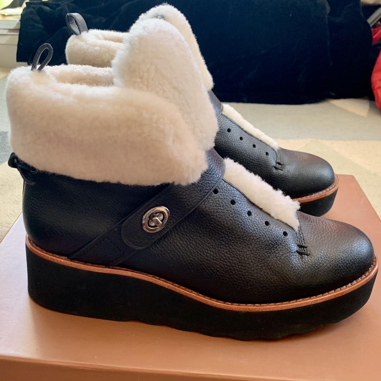 NWT Coach Shearling Boots Urban Hiker Leather. Depop