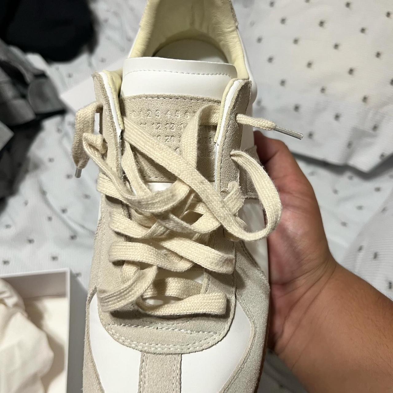 Maison Margiela cream and white Gats, Size 11
