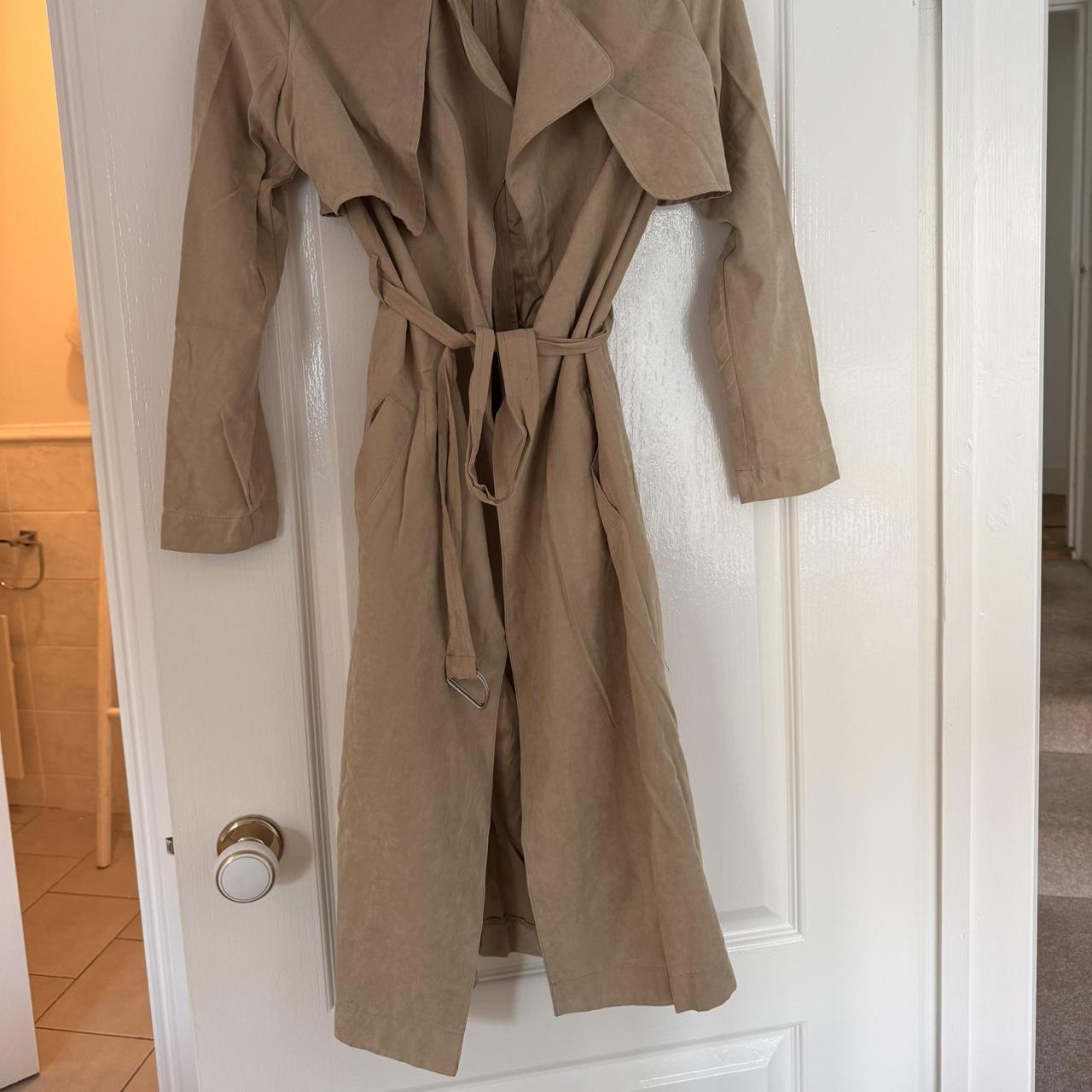 Missguided trench coat in camel best sale