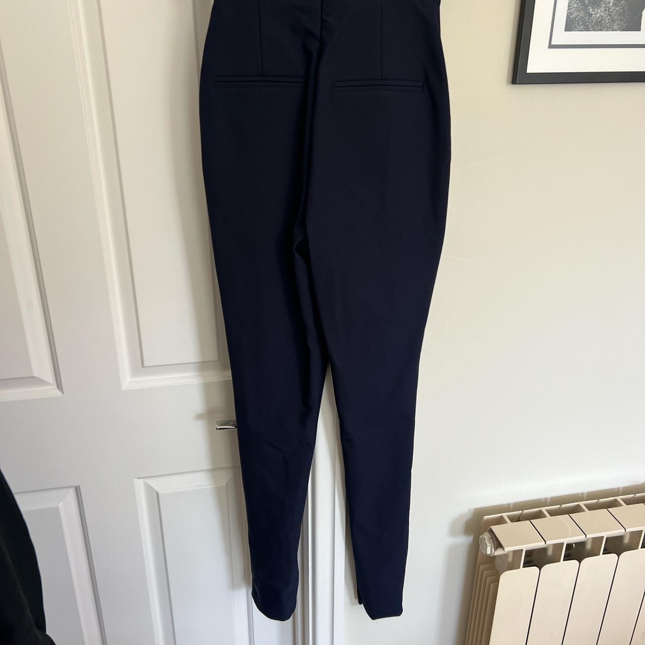 Navy House of CB Simone plunge neck jumpsuit Never... Depop