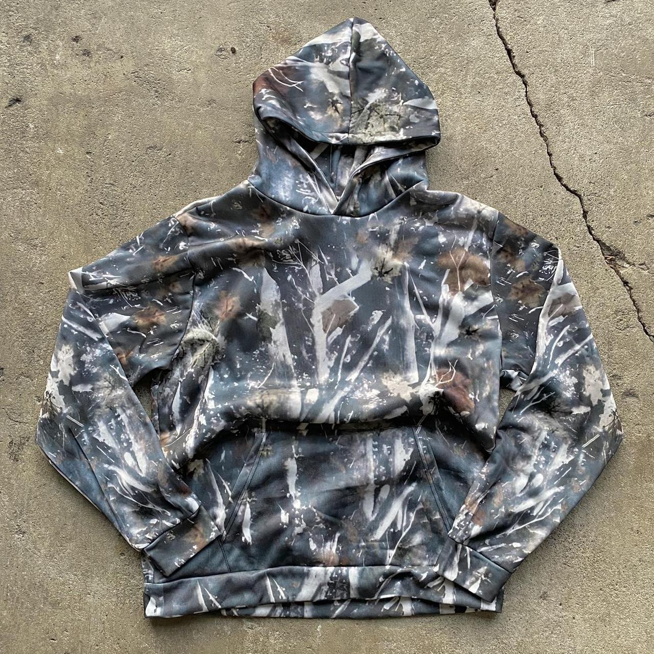 full camo pattern hoodie - pre-shrunk - graphic on... - Depop