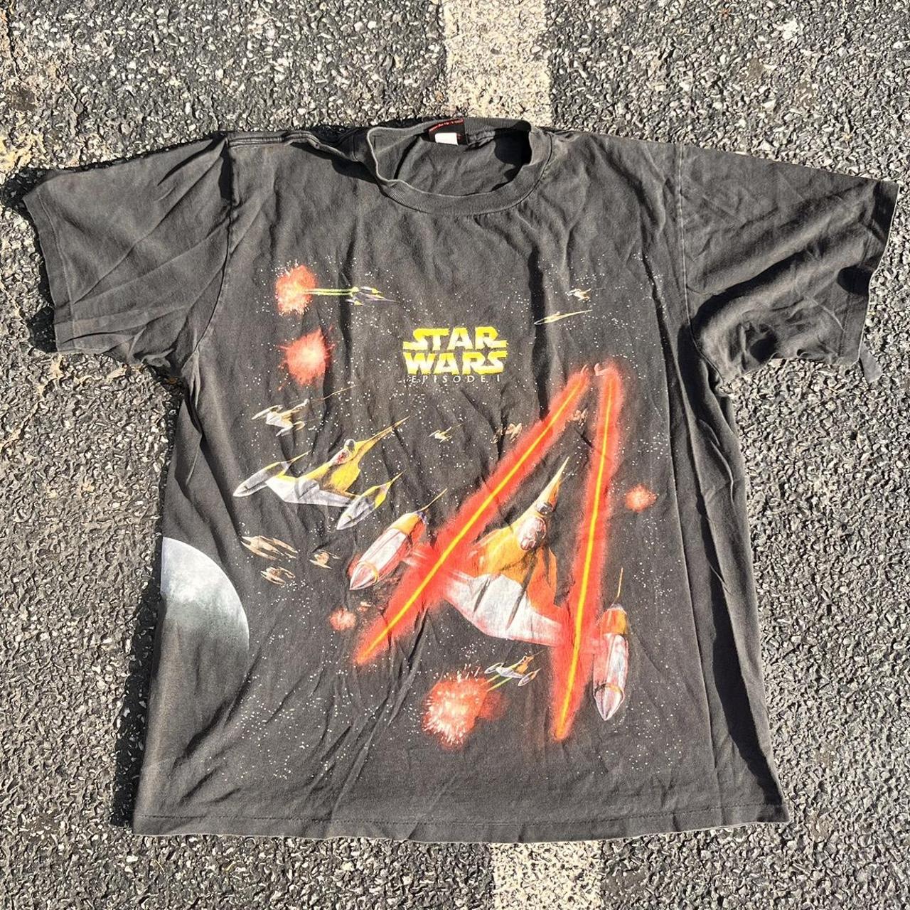 90s single stitch Star Wars Episode 1 AOP. Crazy... - Depop