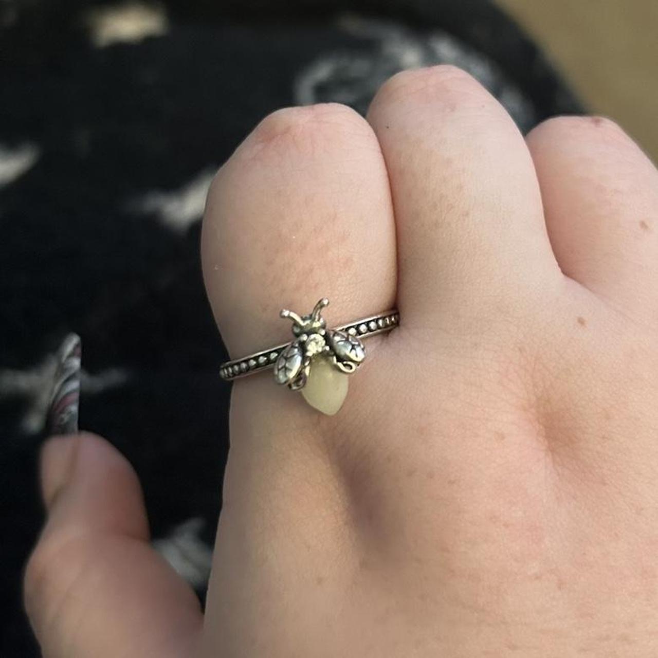 Men's Ring - Silver/Multi – Silver lighting bug r… - image 1