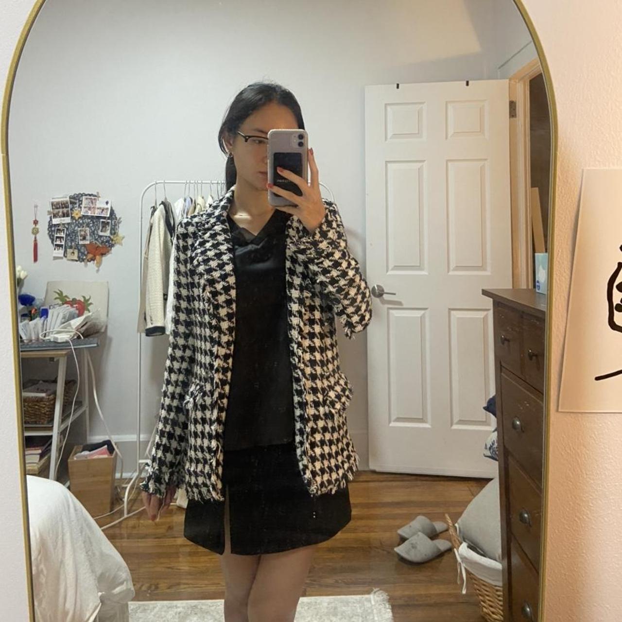 Bershka hotsell houndstooth coat