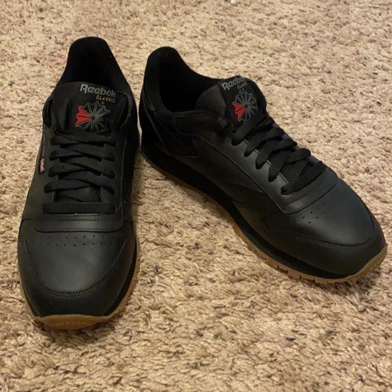 Black Reebok Classic Leather Shoes (men’s 8.5... - Depop