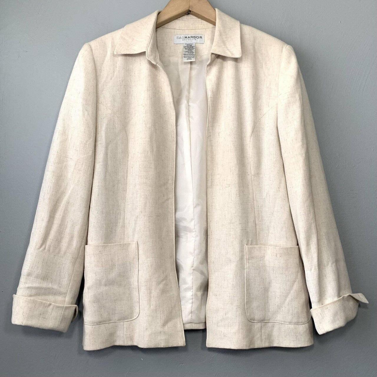 Sag Harbor Women's Cream Jacket | Depop