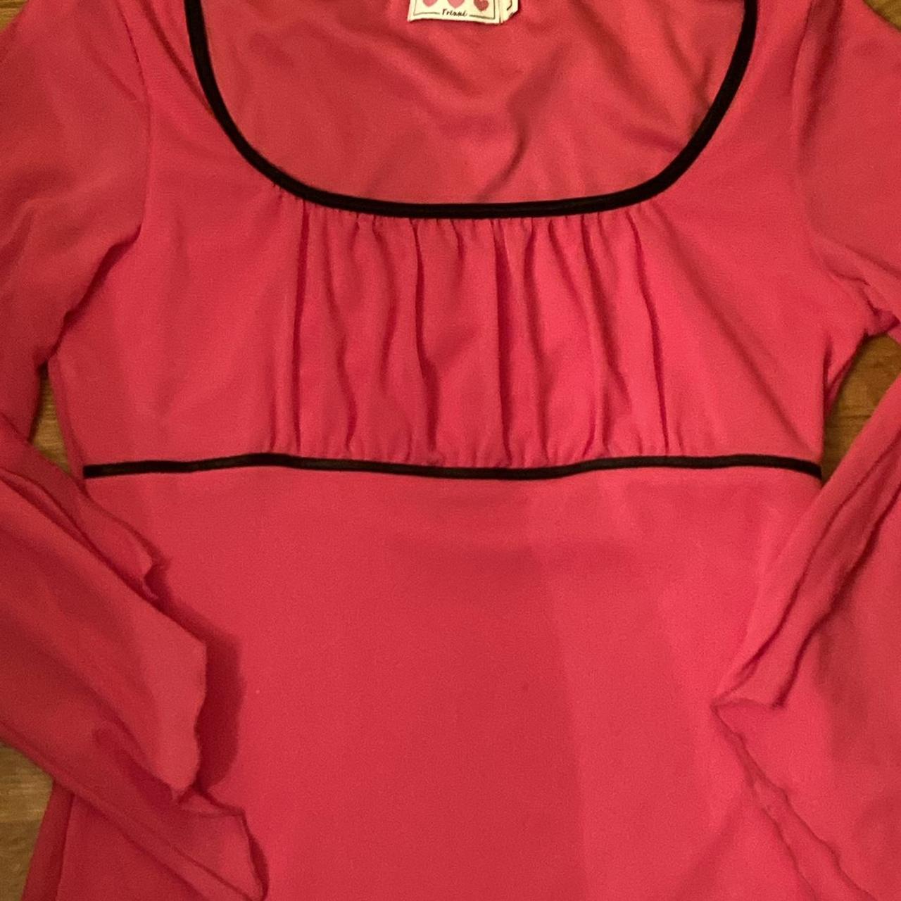 Women's Pink and Black Blouse | Depop