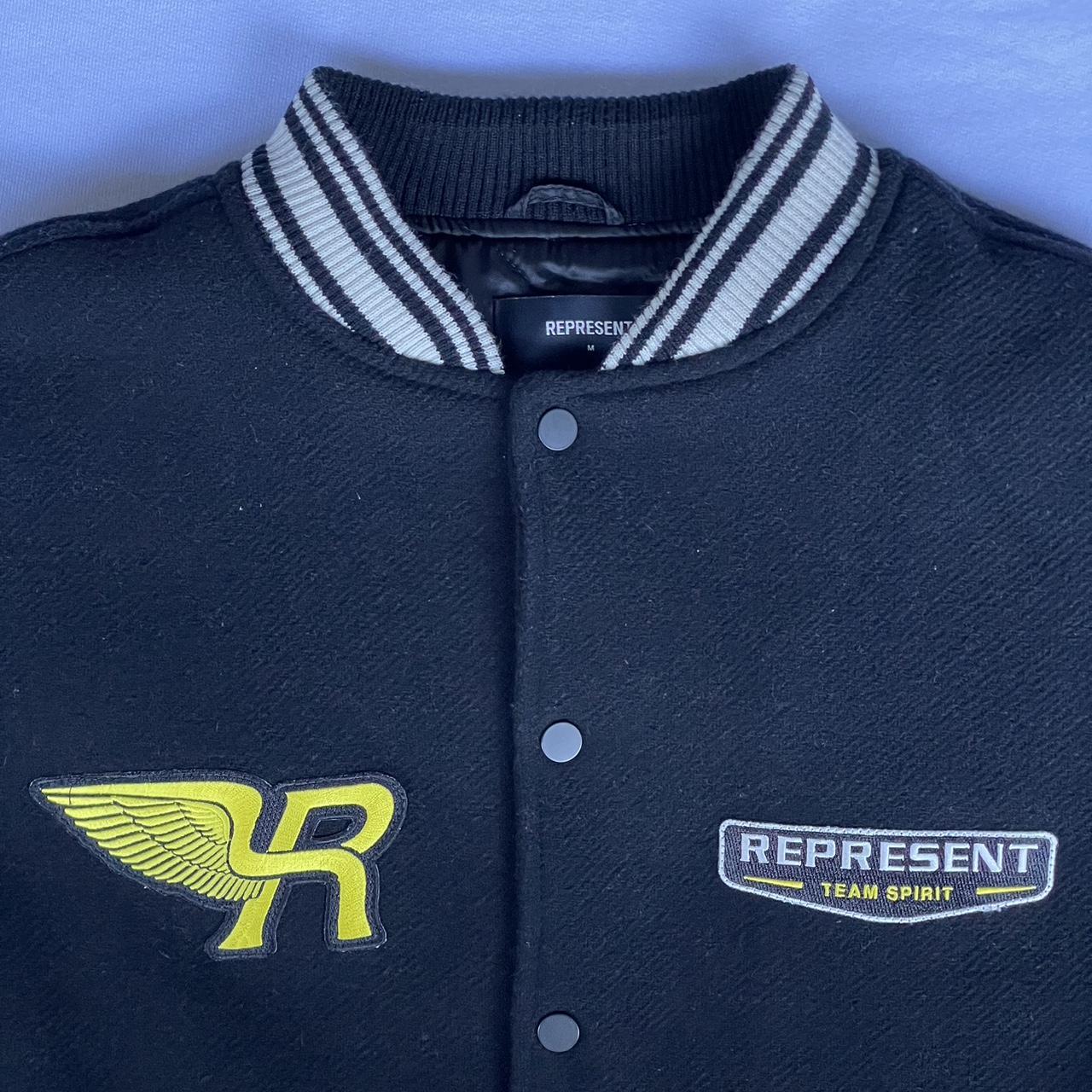 represent-men-s-black-and-white-jacket-depop