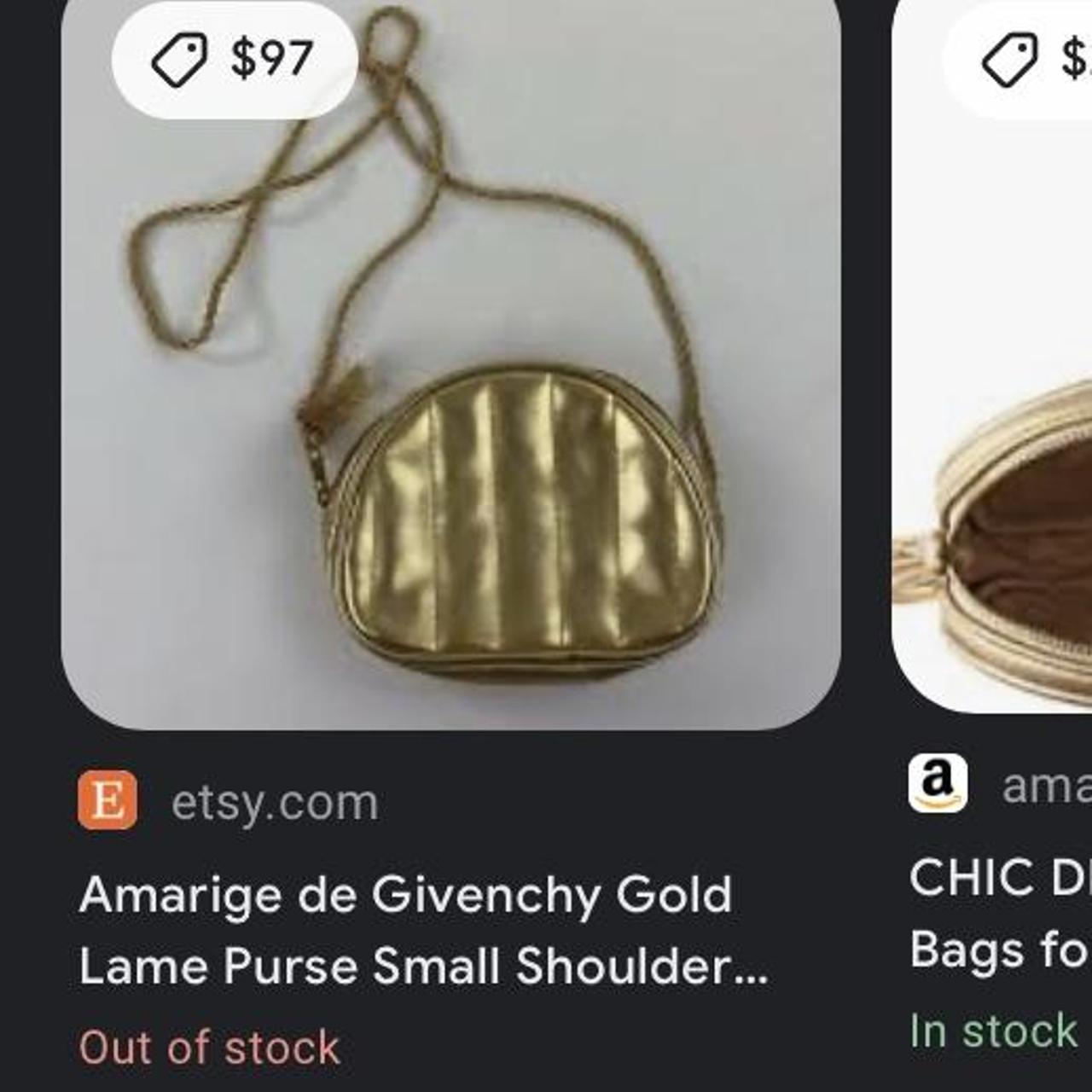 Gold lame online purse