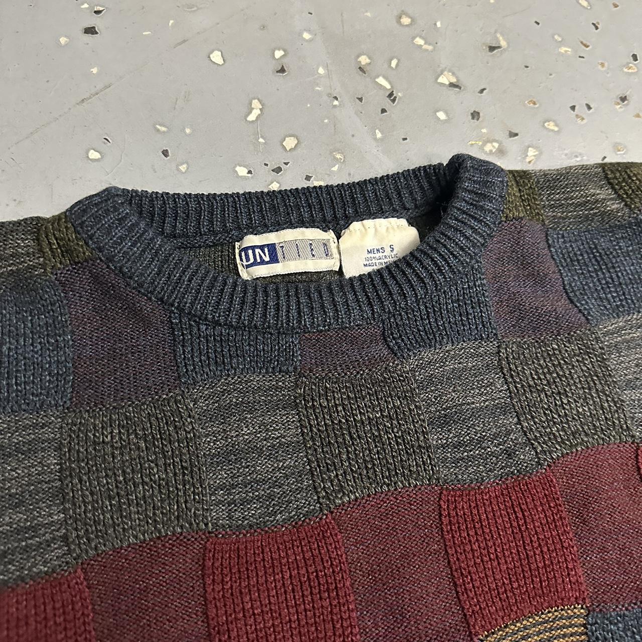 Vintage 90s Pattern Grandpa Sweater 24 in.... - Depop