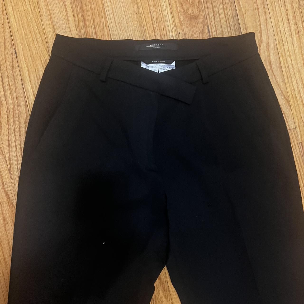 Max Mara Women's Black Trousers | Depop