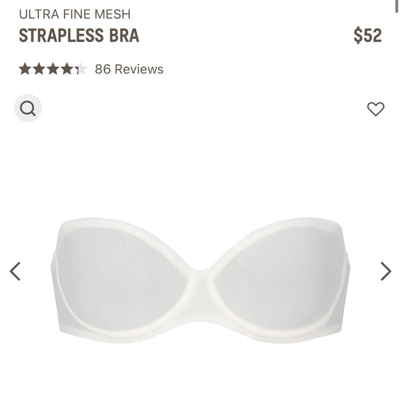 Skims ultra fine mesh strapless bra 🤍 34D - comes - Depop