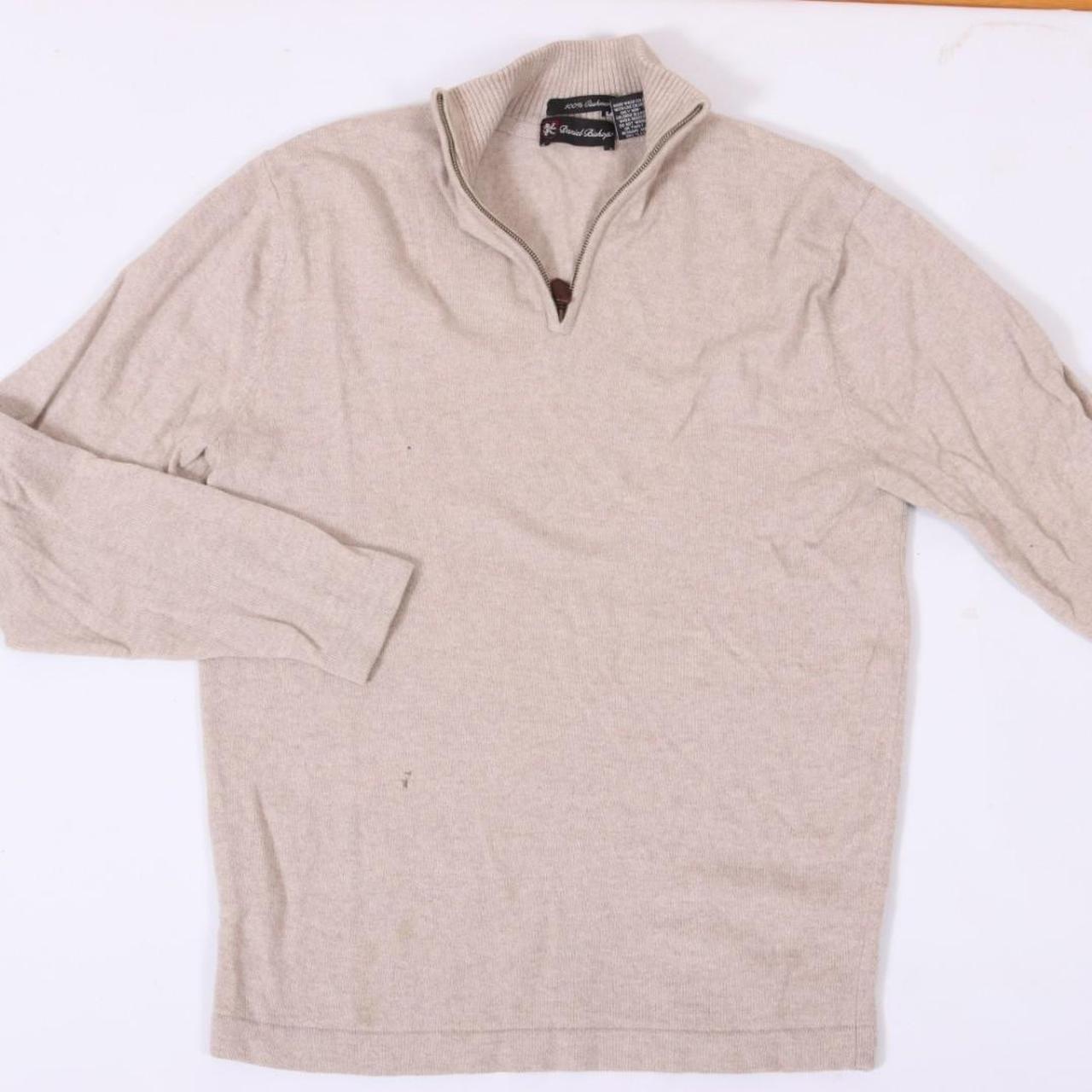 Daniel Bishop 1 4 Zip 100 cashmere men s sweater in