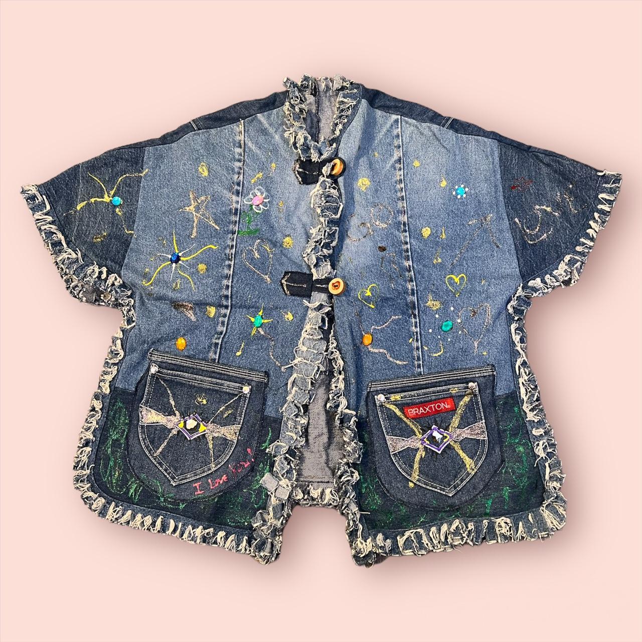 Diy Denim Shirt Found This A While Back And How Fun - Depop