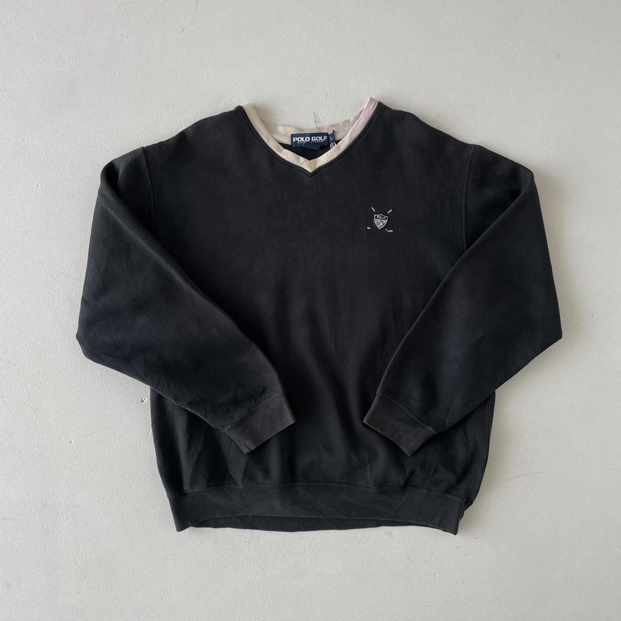 Vintage Polo Golf Hoodie In Black With A Small Logo - Depop