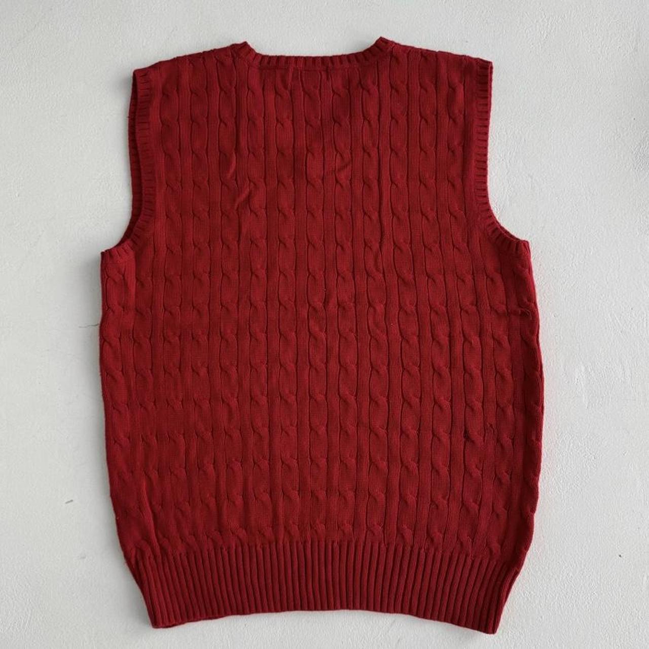 Vintage Polo Ralph Lauren Knitted Vest in Red with a. Depop