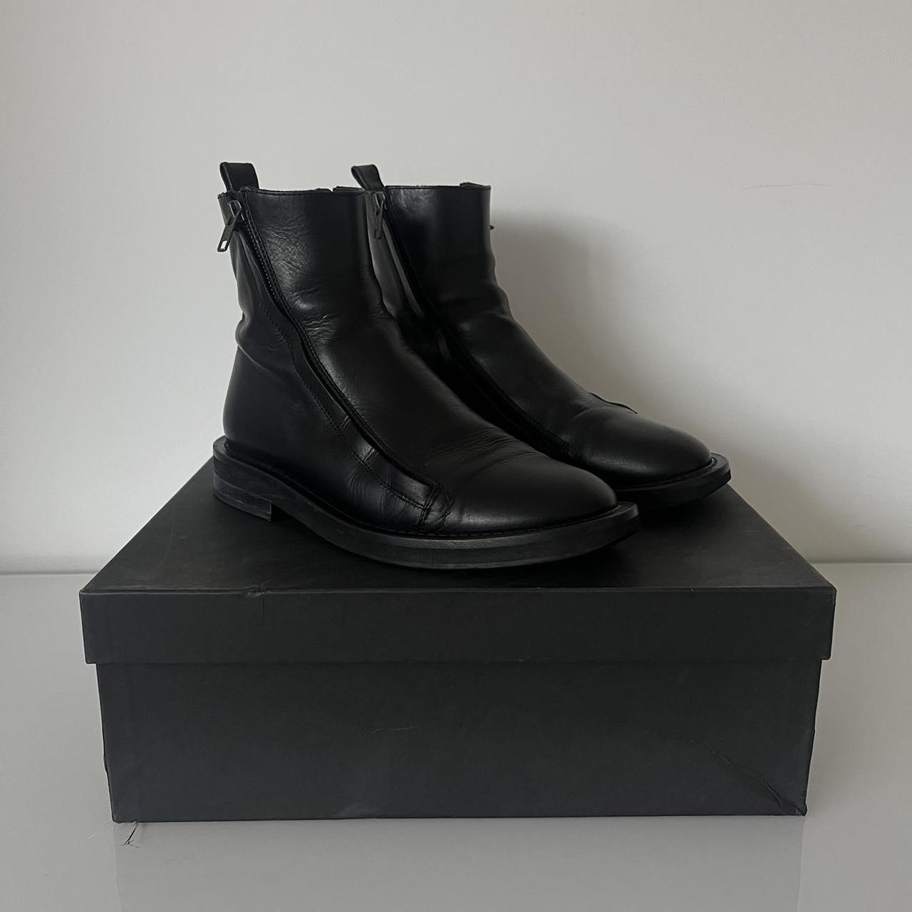 Ann demeulemeester double zip boots hotsell