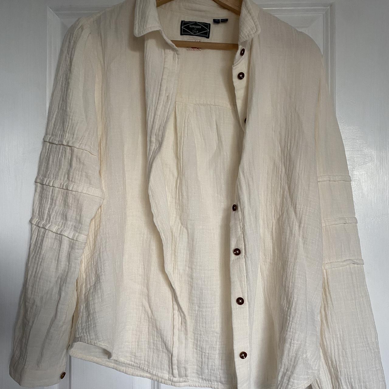 Superdry linen shirt. Ideal for summer and can be... - Depop