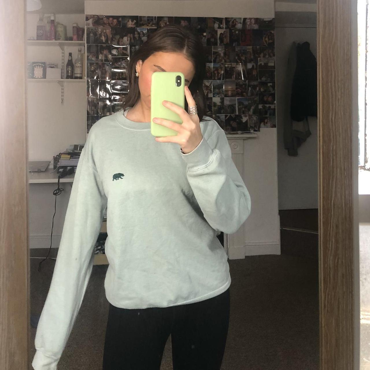  brandy melville sage green crewneck worn a... Depop