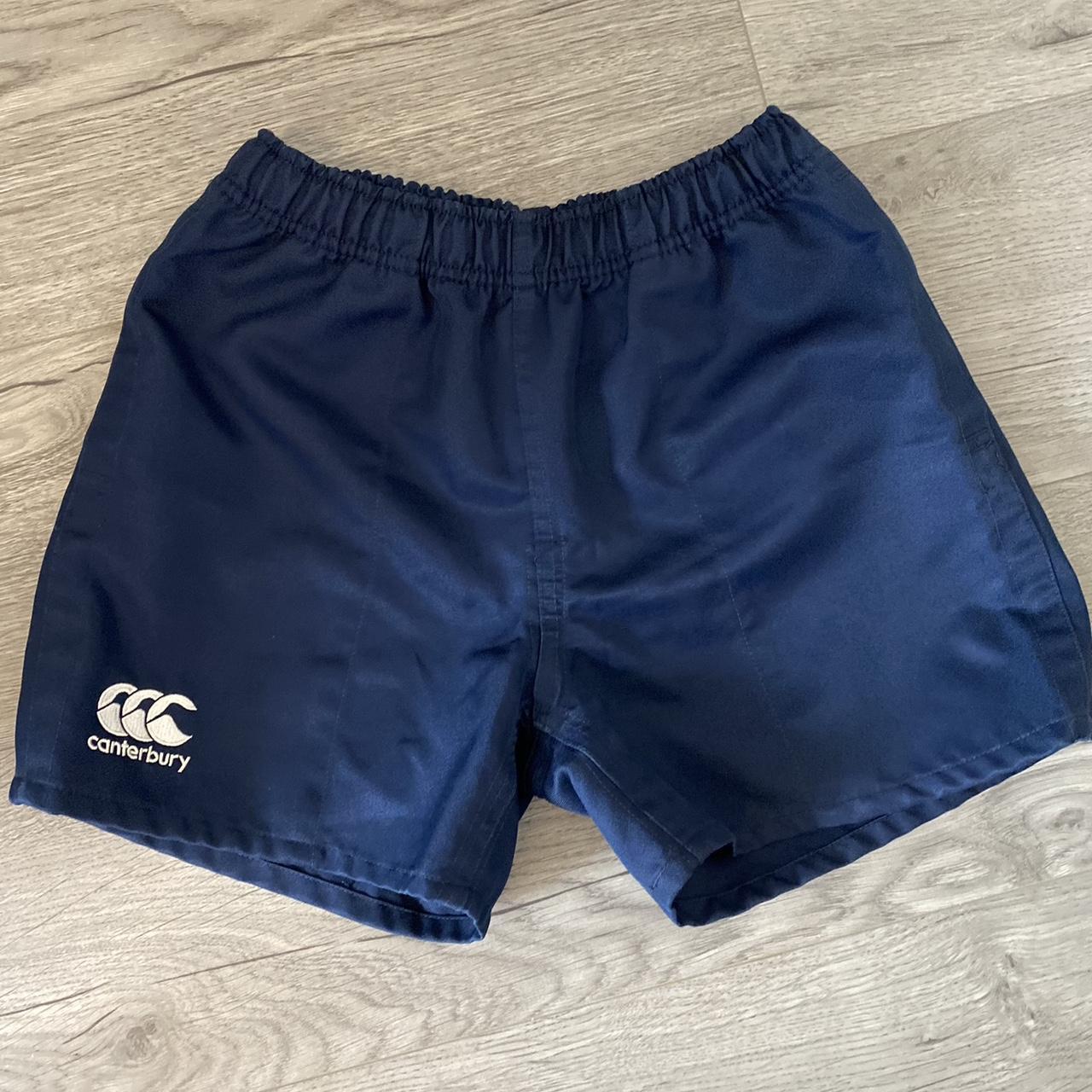 Canterbury navy blue rugby shorts Size - age 14 - Depop