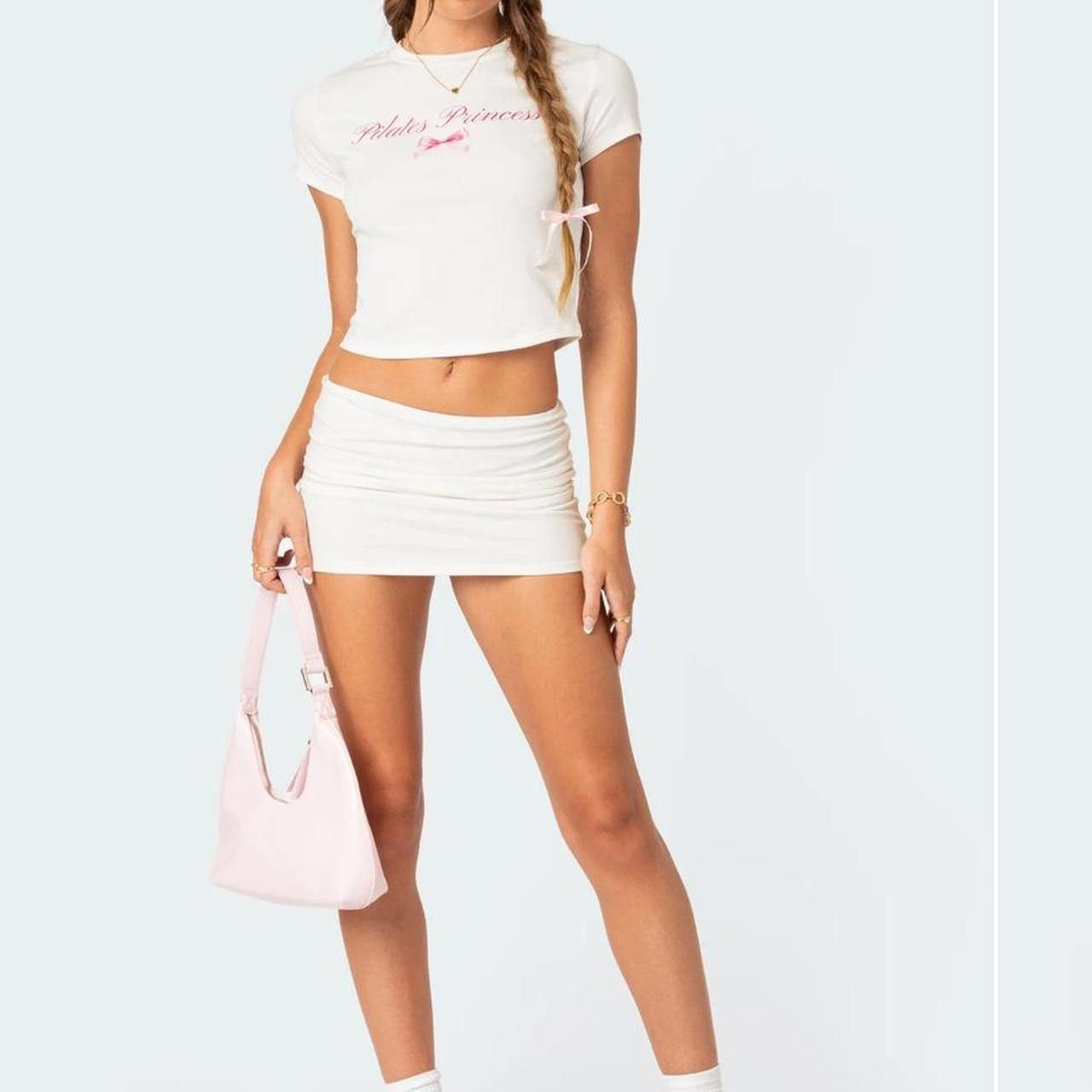Edikted Women's Skirt - White/Pink - L – Edikted … - image 1