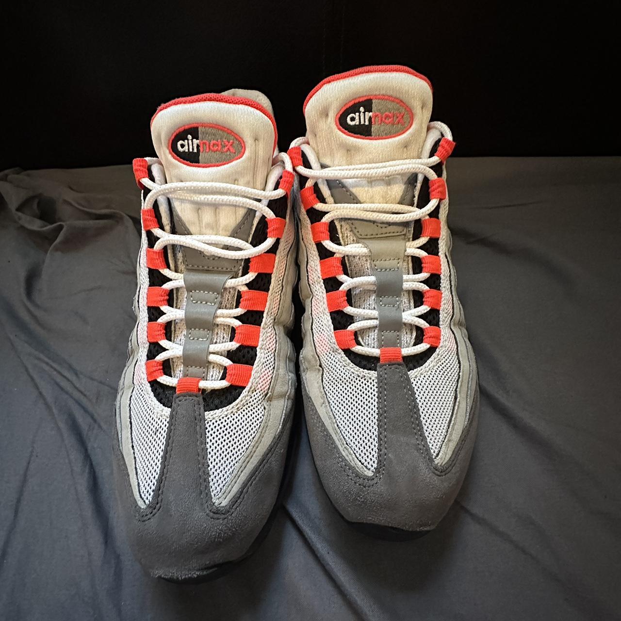 Nike Air Max 95 Solar Red Uk 9.5 Excellent condition... - Depop