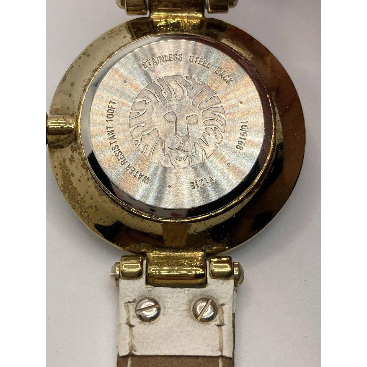 Ann Klein 10 9168 Y121E Ladies White Dial Gold Tone Depop