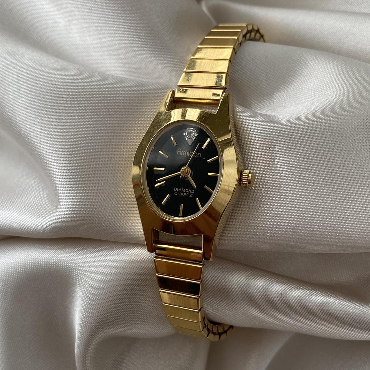 Beautiful Armitron Diamond Gold Tone Watch . Has a Depop