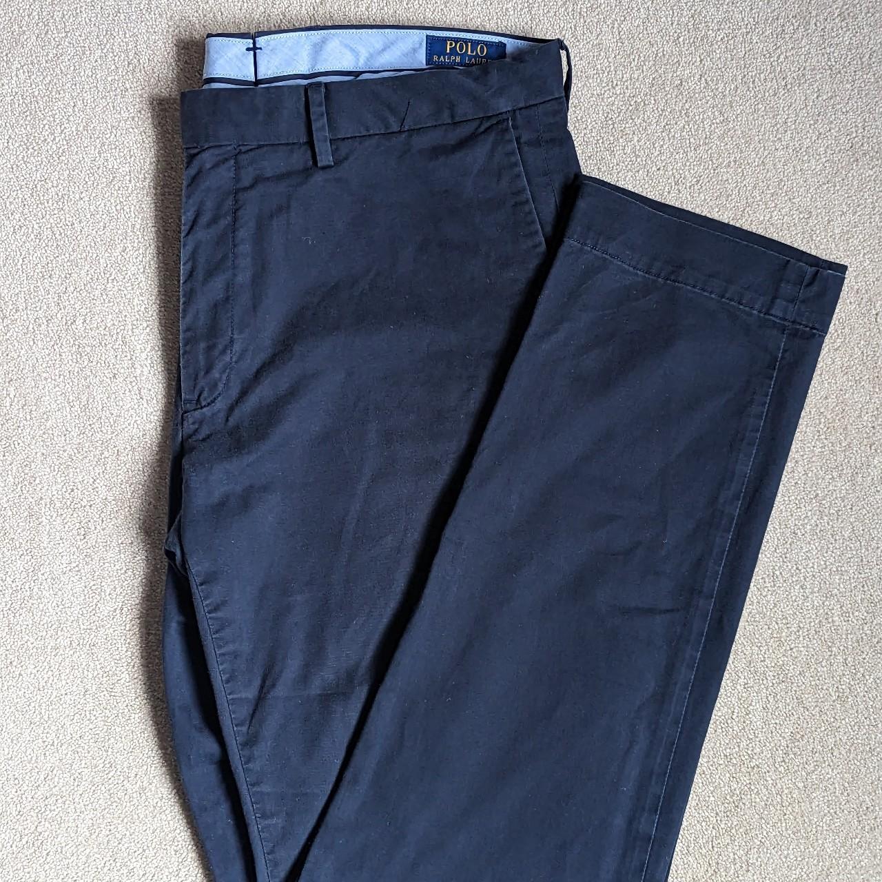 Polo Ralph Lauren Men's Navy and Black Trousers | Depop