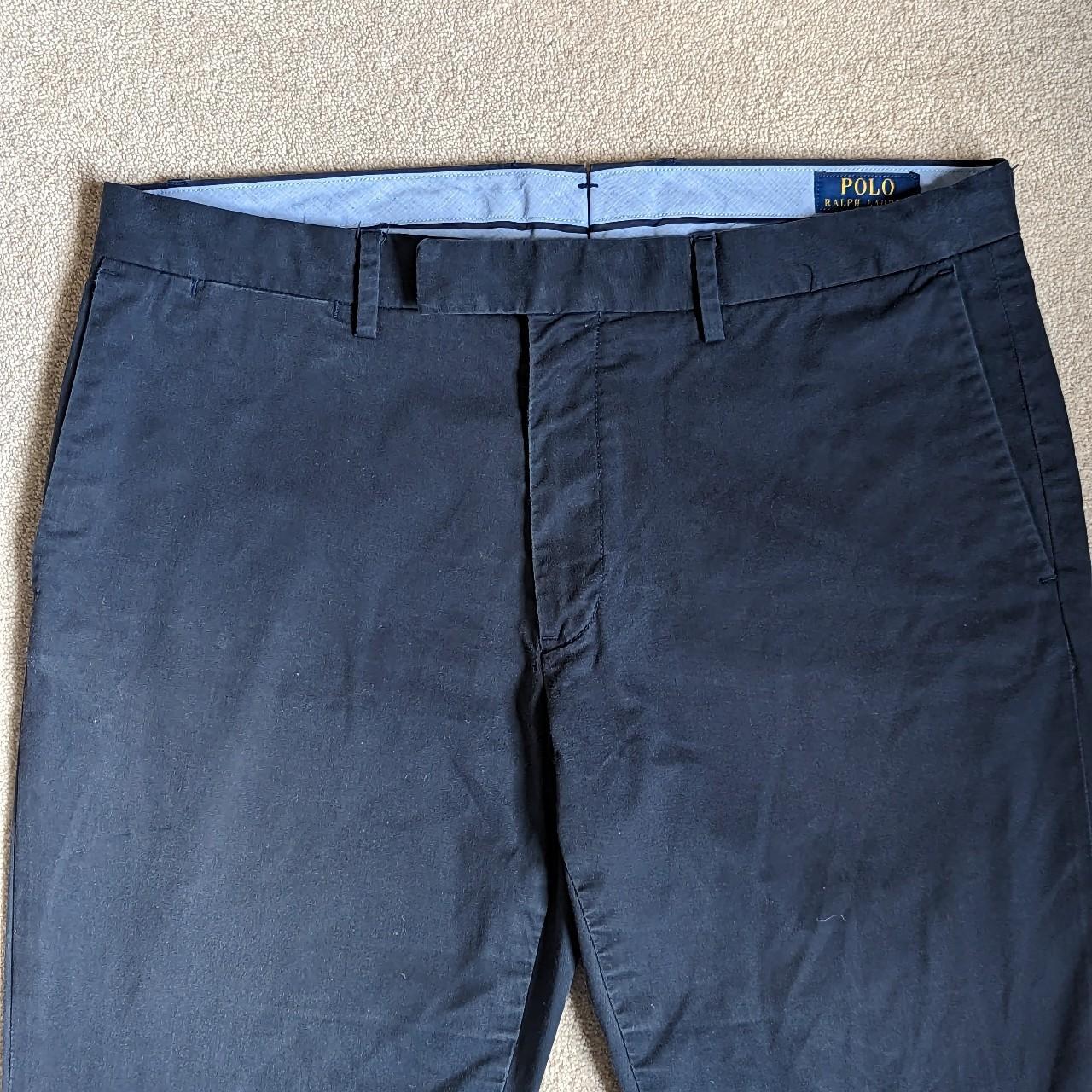 Polo Ralph Lauren Men's Navy and Black Trousers | Depop