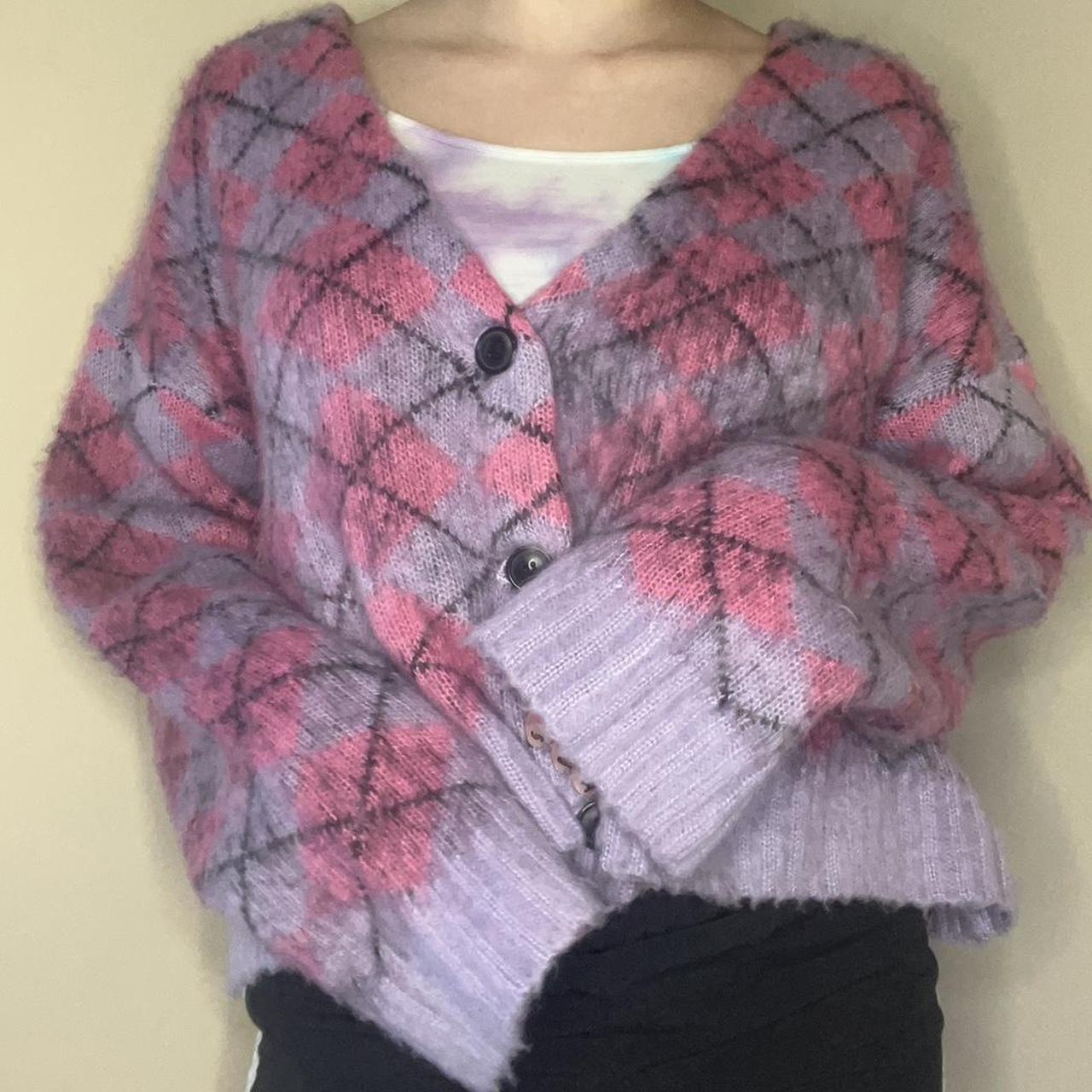 The Ragged Priest Women's Purple and Pink Cardigan