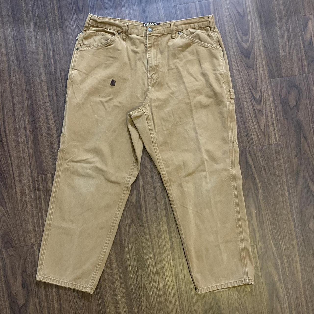 Gravel Gear Fleece Lined Cargo Pants Khaki Mens Size - Depop