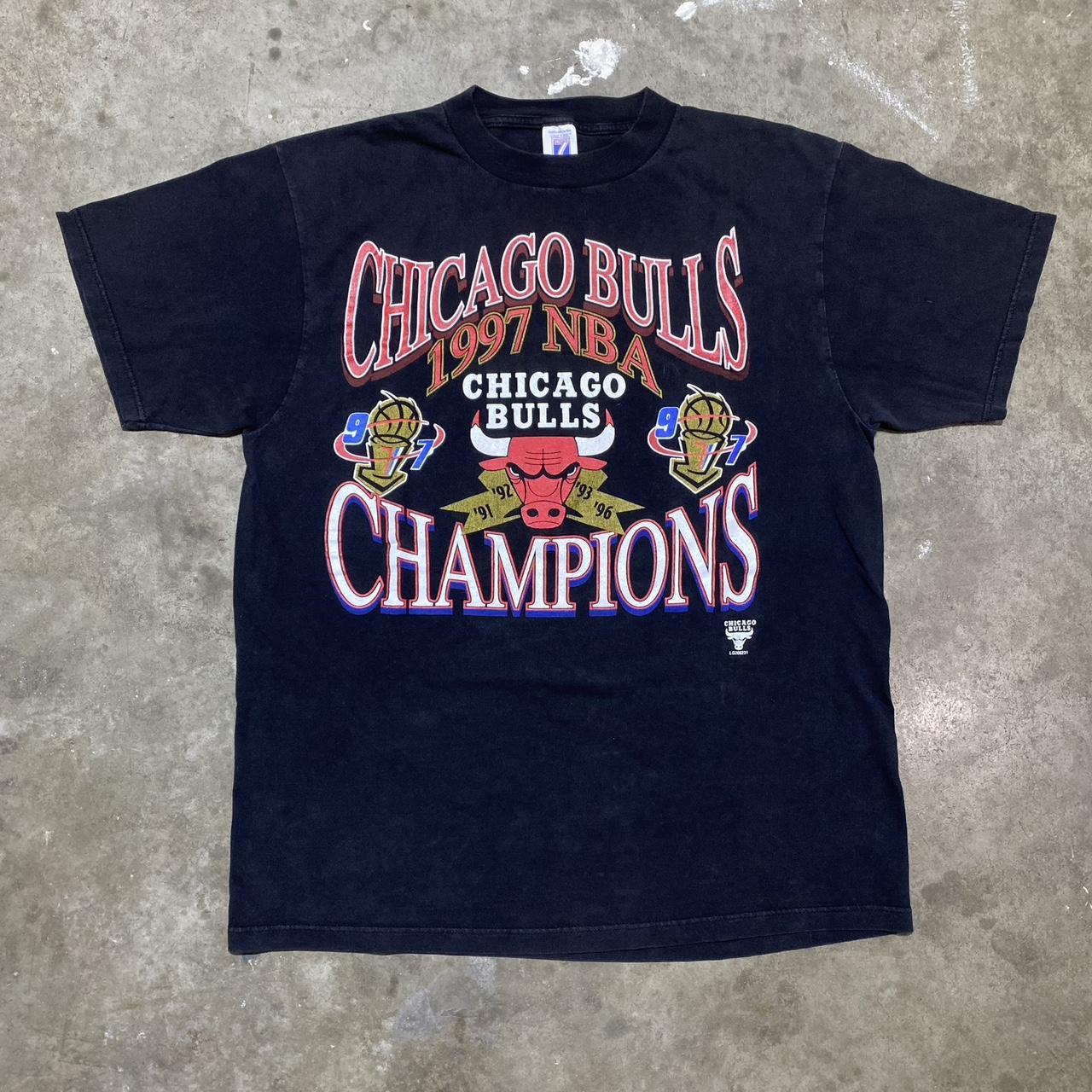 Vintage 1997 Chicago Bulls NBA Finals Champions Made... - Depop