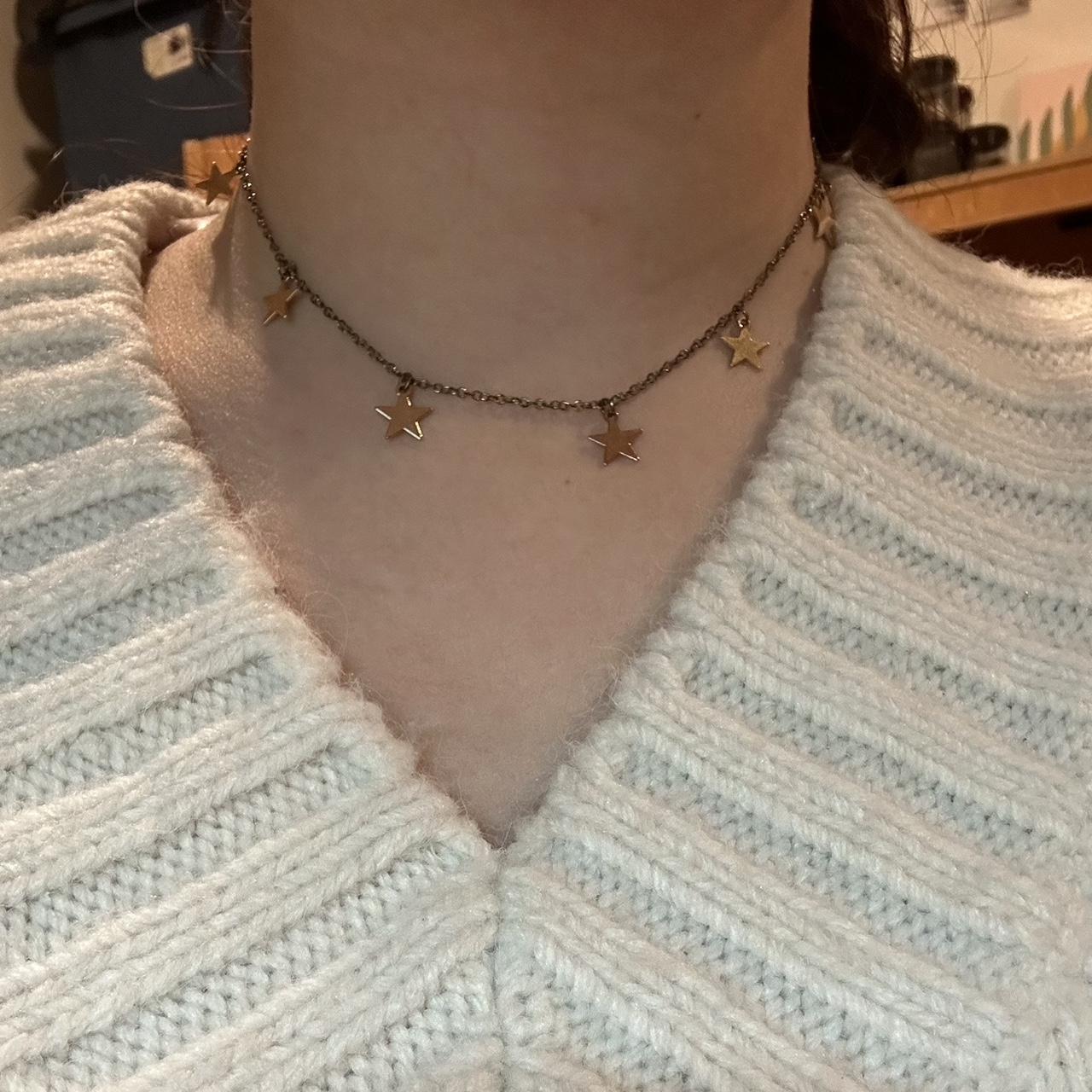 brandy melville gold star choker Depop